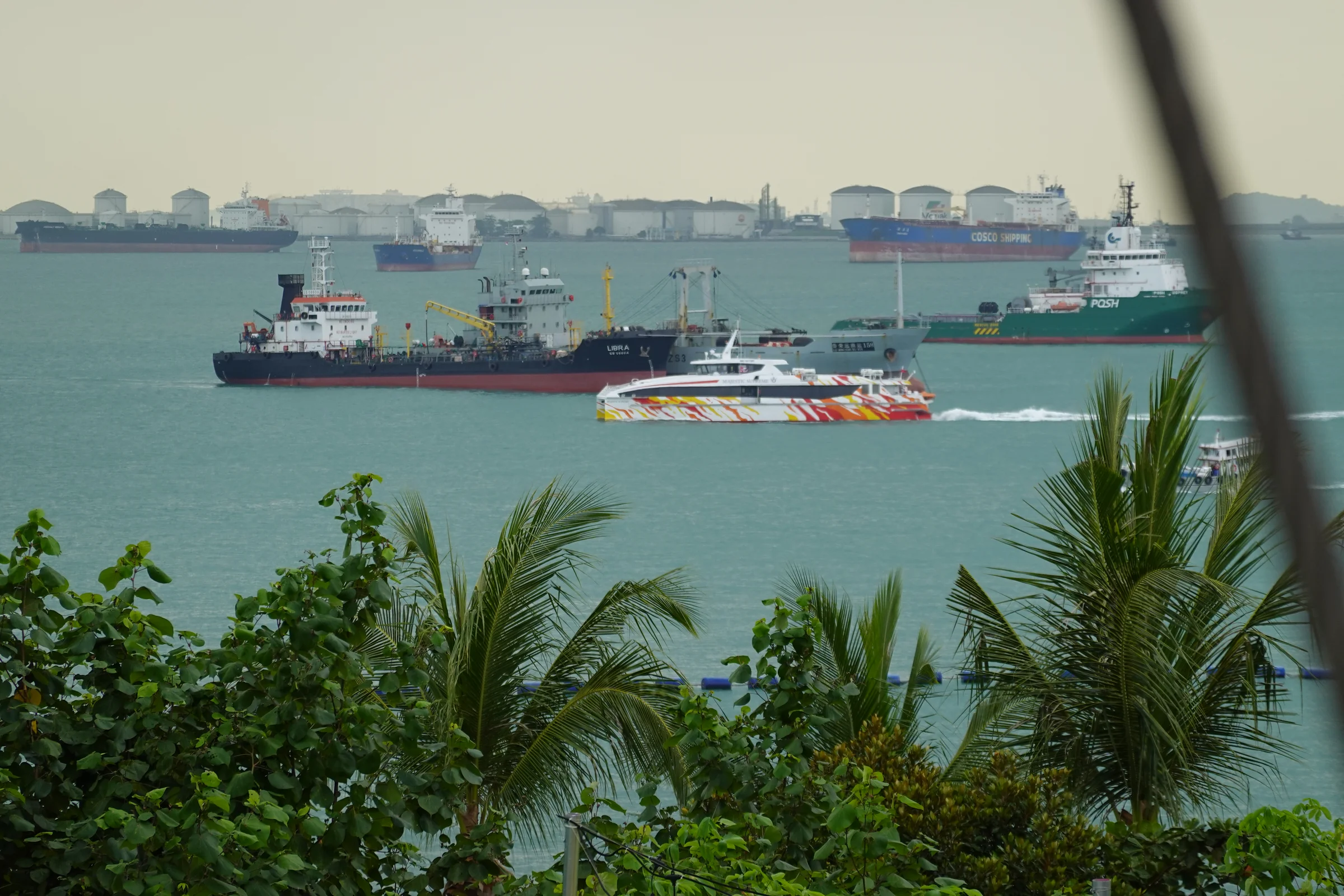 Sentosa attractions and beach area